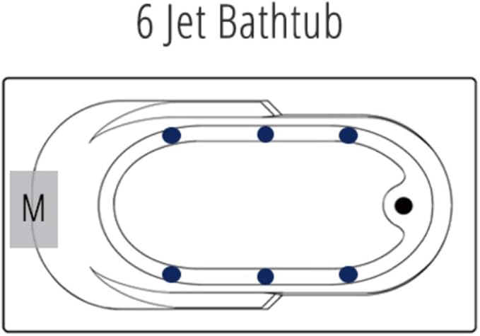 Carver Tubs - AR6032 - Modern Acrylic Fiberglass Whirlpool Tub Water Massage - Image 8