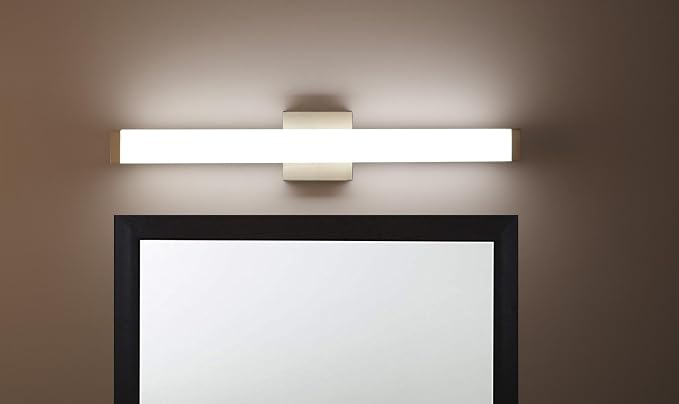 Bathroom Vanity Light Brushed Nickel Square LED 24 inch 14W 4000K Natural White - Image 9