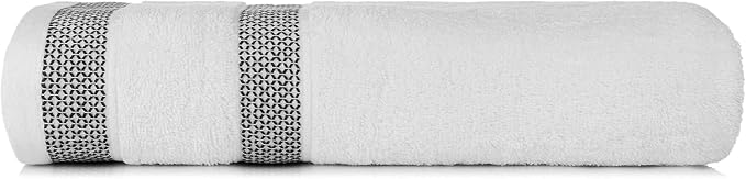 CASA COPENHAGEN® Solitaire Mix 6 Pieces Towel Set- White + Pine Grey, 600 GSM - Image 5