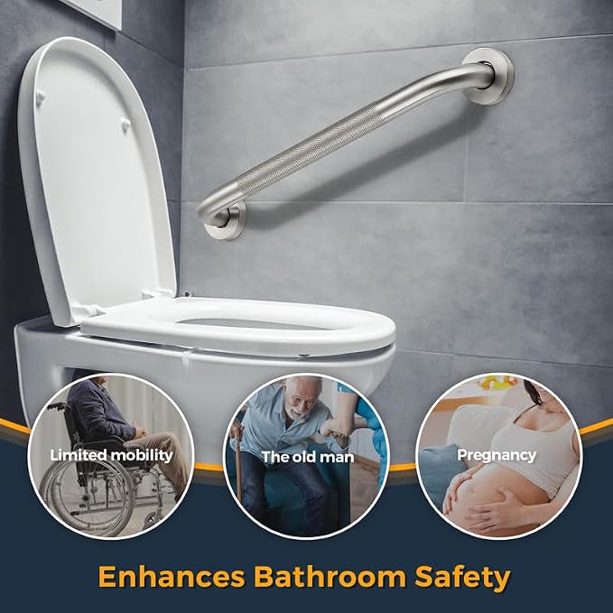 Grab Bars for Shower, 1 Pack 16-Inch Anti Slip Shower Handles for Elderly - Image 2
