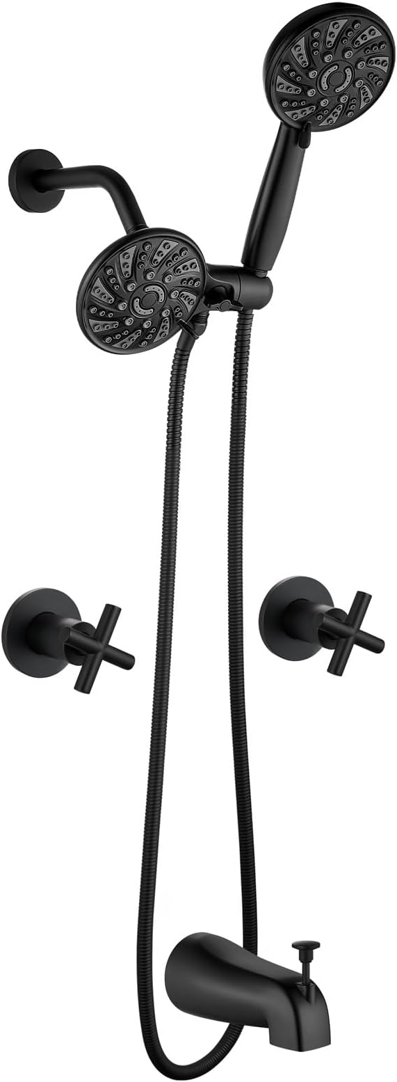 gotonovo 2 Handle Tub Shower Faucet Set Bathtub and Shower Faucet Combo Dual by HOME