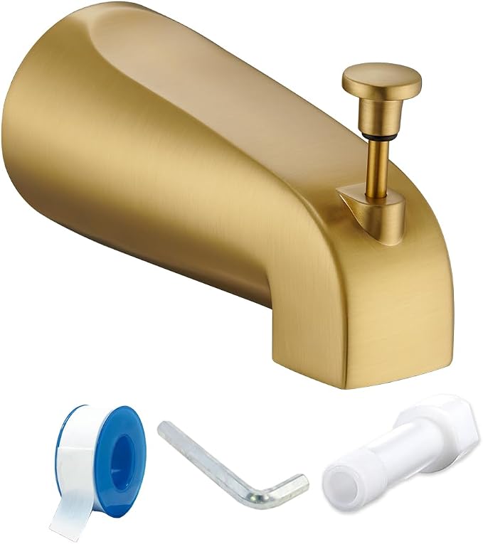 Tub Spout with Diverter, Slip On Bathtub Spout Fits 1/2'' Copper Tube, Bathroom by FROPO