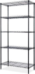 BNSPLY 5 Tier Wire Shelving Unit, Height Adjustable Wire Shelves, Metal Storage by BNSPLY