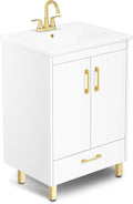 phiestina Fully Pre-Assembled 24 inch White Bathroom Vanity by Phiestina