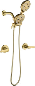 2 Handle Shower Faucet Shower System Complete 2 in 1 Shower Combo Set by SHAMANDA