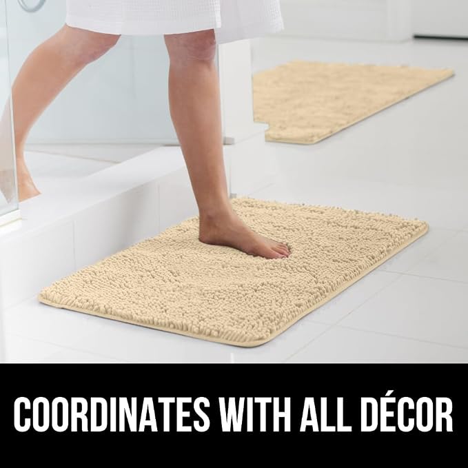 GORILLA GRIP Bath Rug Mat 36x24, Thick Soft Absorbent Chenille, Quick Dry - Image 9
