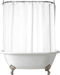 Clawfoot Tub Shower Curtain 180x60 Inch White Liner All Warp Around Extra Wide by De-Mediocre