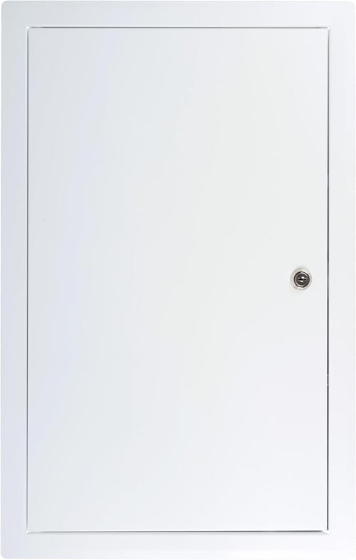 12" x 20" Lockable White Metal Access Panel. Service Shaft Door Panel - Image 2