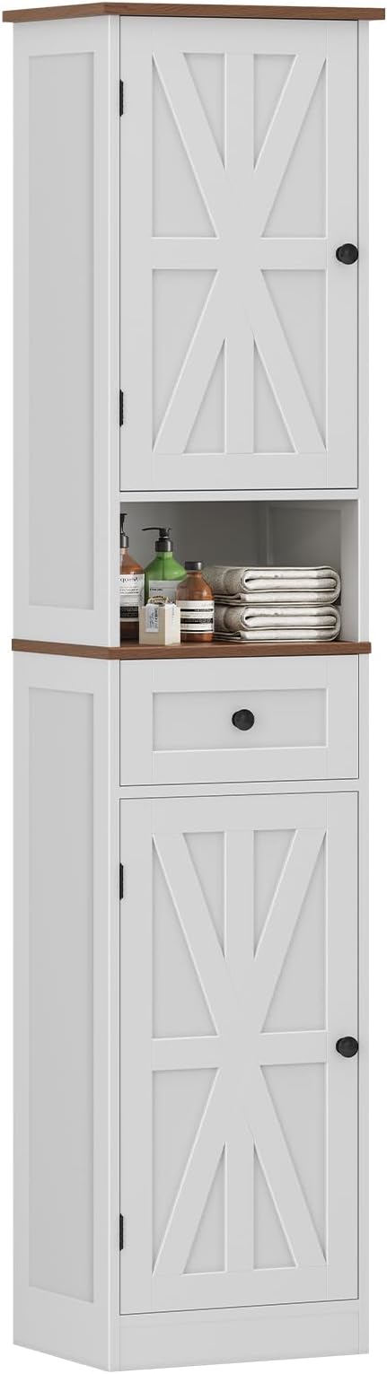 67" H Tall Bathroom Cabinet, Narrow Storage Cabinet - Image 8