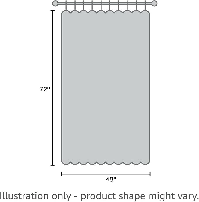 AooHome 48x72 Inch Stall Size Shower Curtain Liner, EVA Shower Curtain 3D - Image 8