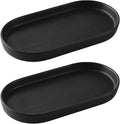 2 Pack Matte Black Round Soap Dispenser Tray by Eyrozia