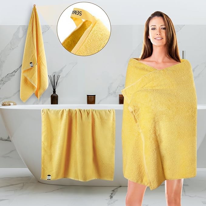 SEMAXE 4-Pack Luxury Bath Towels - Image 2