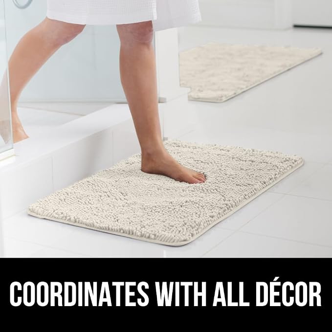 GORILLA GRIP Bath Rug Mat, Thick Soft Absorbent Chenille, Quick Dry Microfiber - Image 9