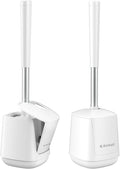 SetSail Toilet Brush 2 Pack, Self Closing Lid Toilet Bowl Brushes Holder and by SetSail