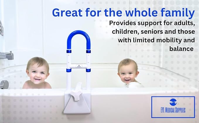 Adjustable Bathtub Handle for Elderly | Sturdy Clamp-On Tub Grab Bar - Image 3