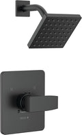Delta Modern 14 Series Shower Faucet Set, Matte Black Shower Head and Handle Set by DeltaFaucet