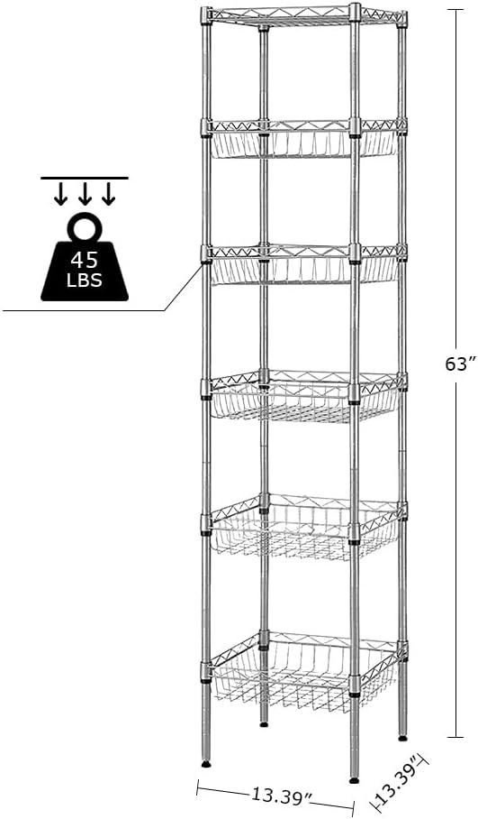 BNSPLY 6 Tier Wire Shelving Unit - Image 3