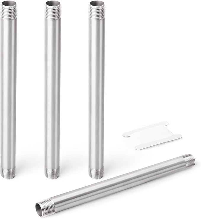 TAISHER 4PCS Stainless Steel Pipe Fittings, 1/4" NPT x 1/4" NPT Male Threaded by TAISHER