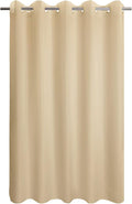 Fabric Shower Curtain No Hooks & Liner Needed by RiverDream