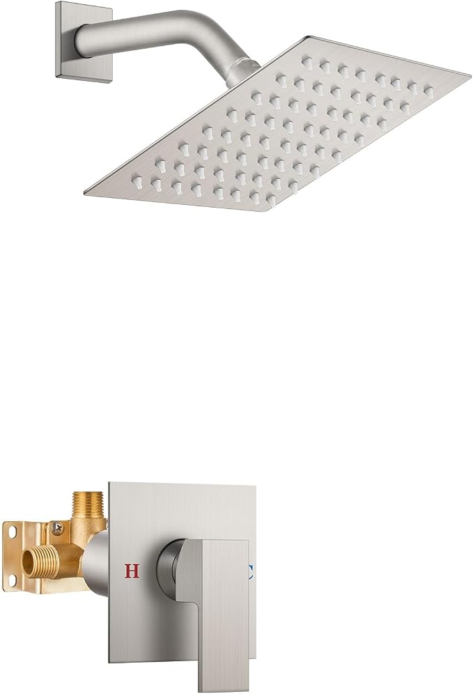 Airuida Shower Faucet Set Bathroom Rain Shower System SUS304 Stainless Steel by Airuida