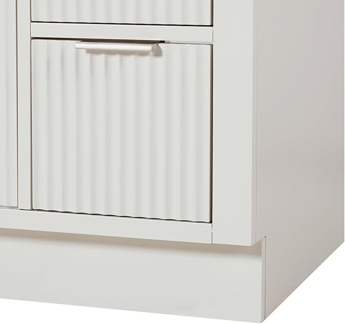 ARIEL Milan 54 Inch Single Sink Base Cabinet in Warm White - Image 8