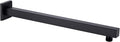 Matte Black Shower Arm with Flange 16 Inch Wall Mounted Extension Arm by TRUSTMI