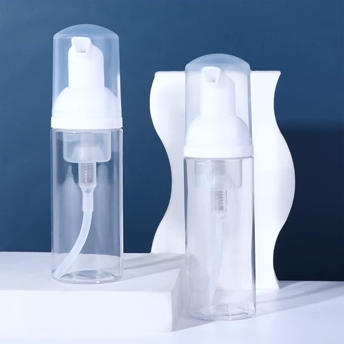 Clear Plastic Foam Pump Bottle Set, 30/40/50/60ml Portable Travel Mini Cosmetic - Image 3