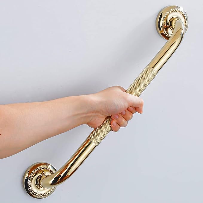 Textured Shower Grab Bar, 16-Inch Bathroom Support Rails, Stylish Safety by Unknown