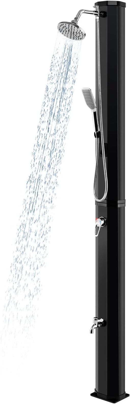 Goplus 9.3 Gallon Solar Heated Outdoor Shower, 7.2 FT Freestanding Garden by Goplus