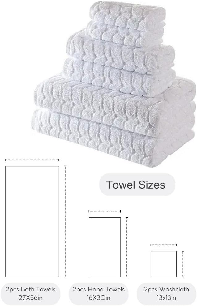 BAGNO MILANO Turkish Bath Towels, Soft Plush Jacquard Luxury Bath Towels - Image 9