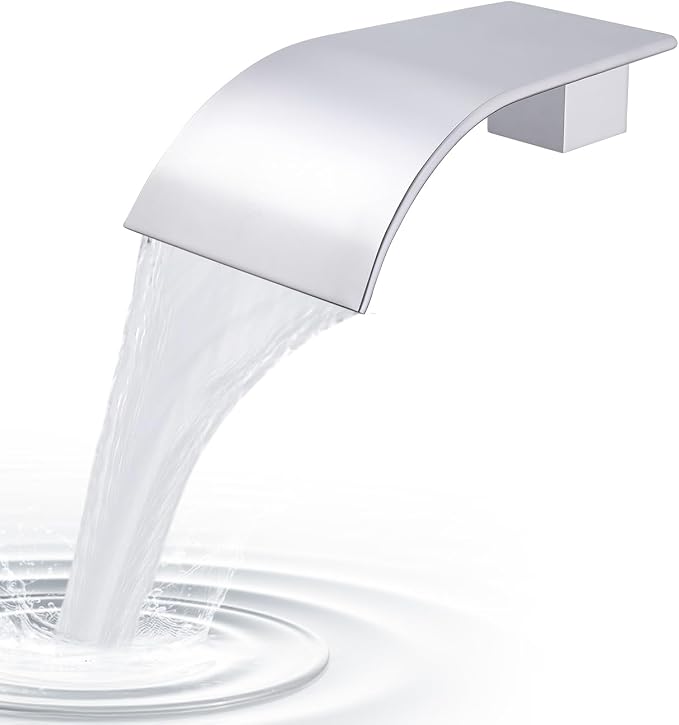 Chrome Waterfall Tub Spout Wall Mount Bathtub Faucet by GCGWEQS