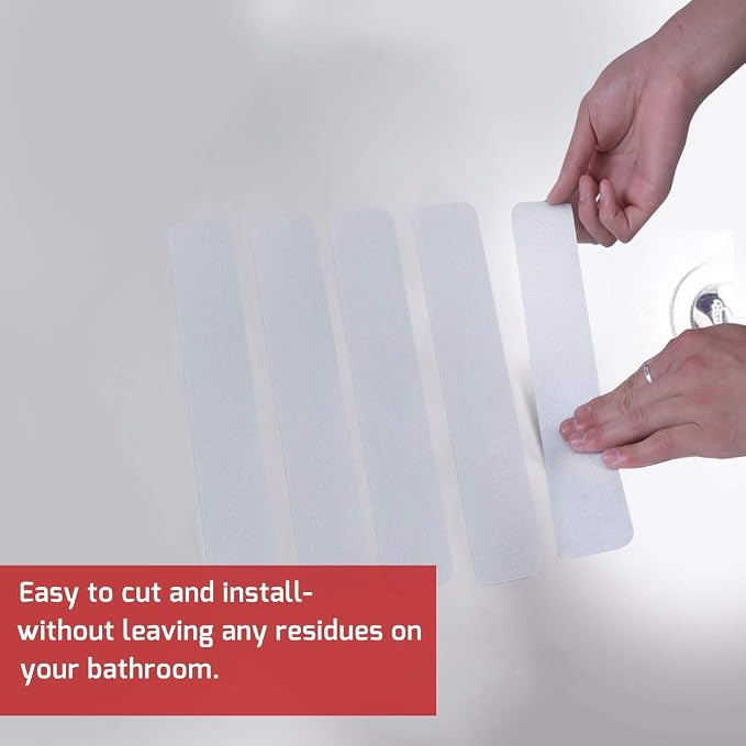 Anti Slip Tape Bath Safety Strips, 2 inch x 12 inch Rounded Corners, Easy - Image 4