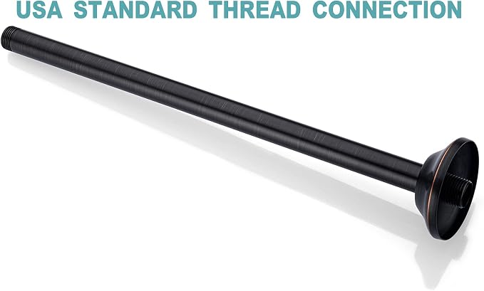 BESTILL 16 Inch Ceiling Mount Rain Shower Head Arm and Flange, Oil Rubbed Bronze - Image 6