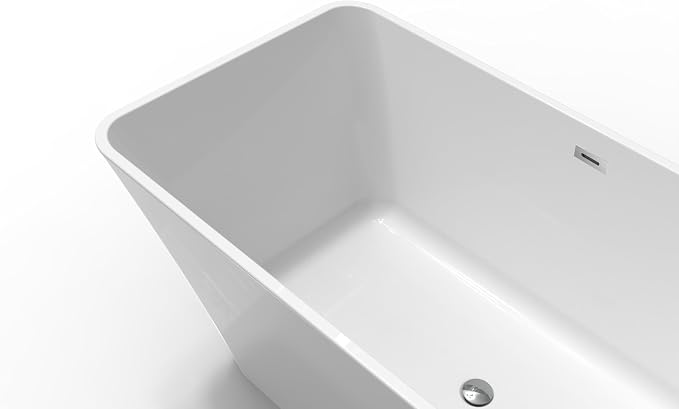 Freestanding Bathtubs 59 inch Acrylic Free Standing Soaking Tub - Image 3