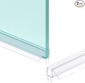 Shower Door Bottom Seal Strip, Ultra Clear PVC, Fits 8mm Thick Glass, Prevents by Unknown