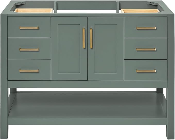 ARIEL Magnolia 48 Inch Single Sink Base Cabinet in Vintage Green by Ariel