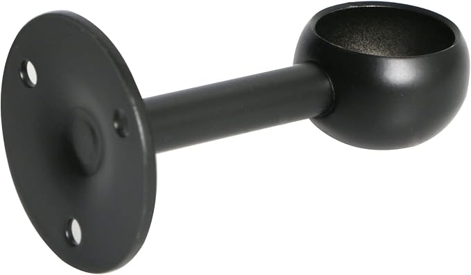 4Pcs Pipe Hole Diameter 25 mm, Stainless Steel Matte Black Flange Rod Bracket - Image 3