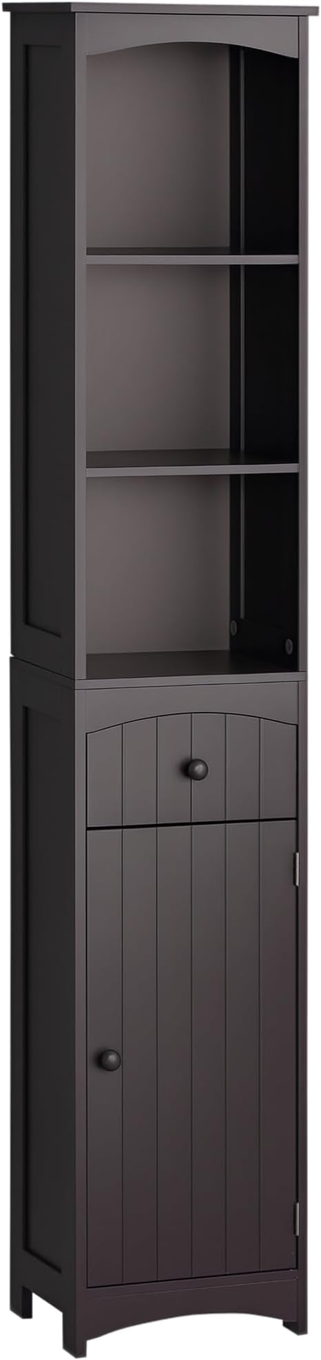 HOMCOM Bathroom Storage Cabinet, Free Standing Bathroom Storage Unit, Tall by HOMCOM