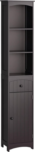 HOMCOM Bathroom Storage Cabinet, Free Standing Bathroom Storage Unit, Tall by HOMCOM