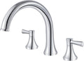 Roman Tub Faucet Deck Mount Tub Filler 2 Handles Polished Chrome Bathtub Faucet by wowkksanitaryware