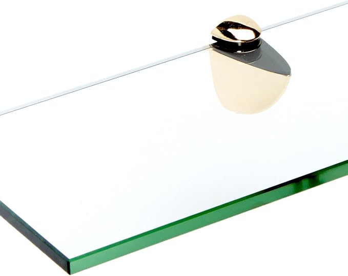 Spancraft Glass P-6x12-Brass Peacock Glass Shelf - Image 2