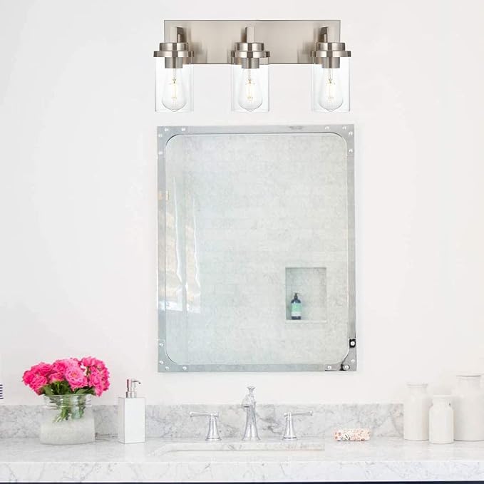 MELUCEE 3-Light Vanity Lights Brushed Nickel - Image 8