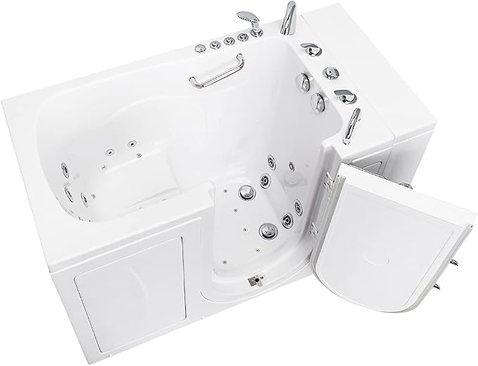 Ella Capri 30"x52" Acrylic Air and Hydro Massage Walk-In Bathtub - Image 7