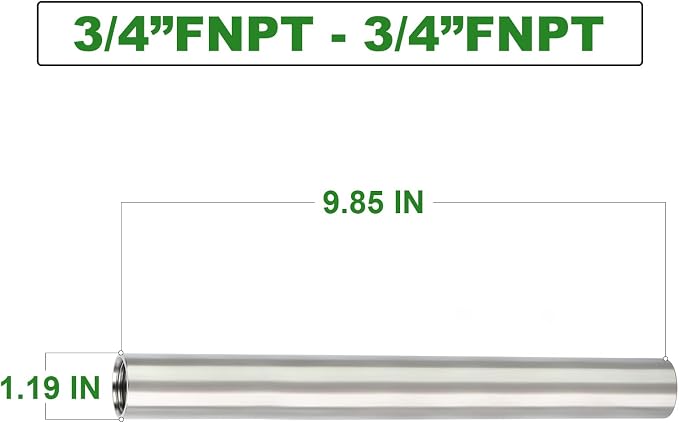 TAISHER 2PCS Stainless Steel Pipe Fittings, 3/4" NPT x 3/4" NPT Female Threaded - Image 4