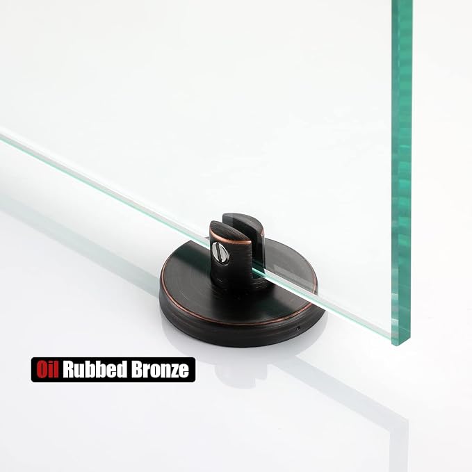 JQK Bathroom Glass Shelf Oil Rubbed Bronze, Tempered Glass Shower Storage 30 by - Image 6