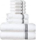8-Piece Premium Towel Set, 2 Bath Towels, 2 Hand Towels, and 4 Wash Cloths by SIMPLI-MAGIC