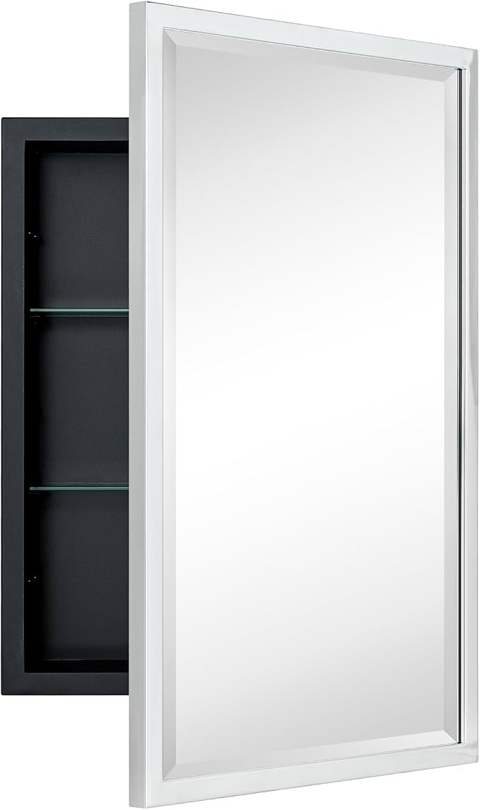 TEHOME Chrome Recessed Bathroom Medicine Cabinet by TEHOME