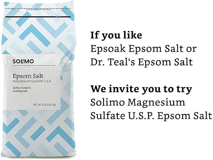 Amazon Brand - Solimo Epsom Salt Soak, Magnesium Sulfate USP, 8 pound - Image 7