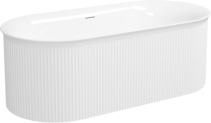 FerdY Nami 67" Acrylic Freestanding Bathtub, V Shape Freestanding Soaking - Image 7