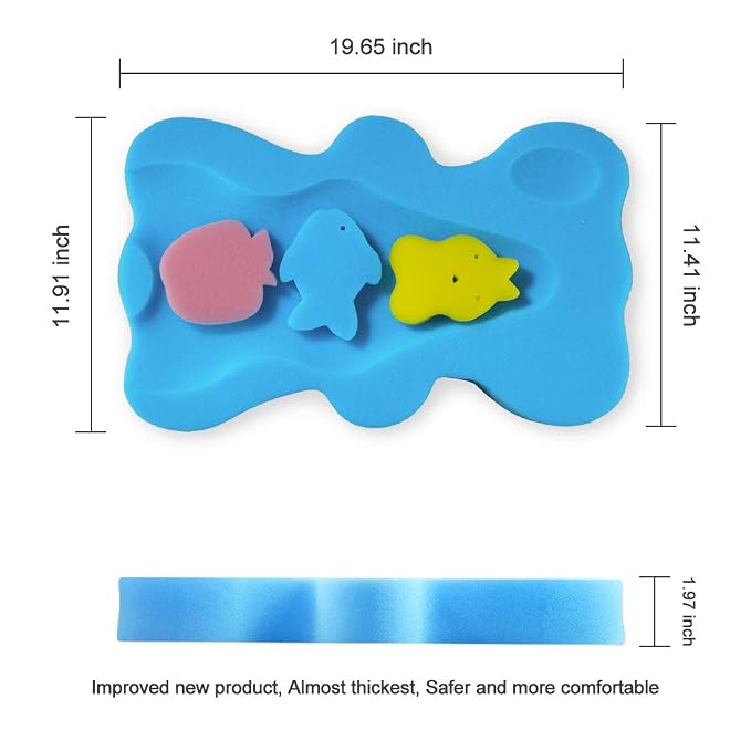 Soft Infant Bath Sponge Skid Proof Baby Bath Mat Newborn Odor Free - Image 4